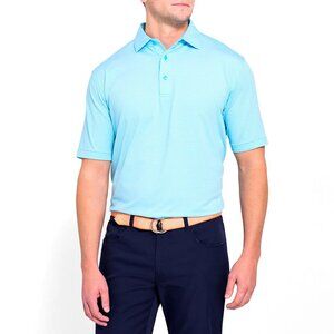 Peter Millar Men's Jubilee Stripe Performance Jersey Polo - Blue Fish